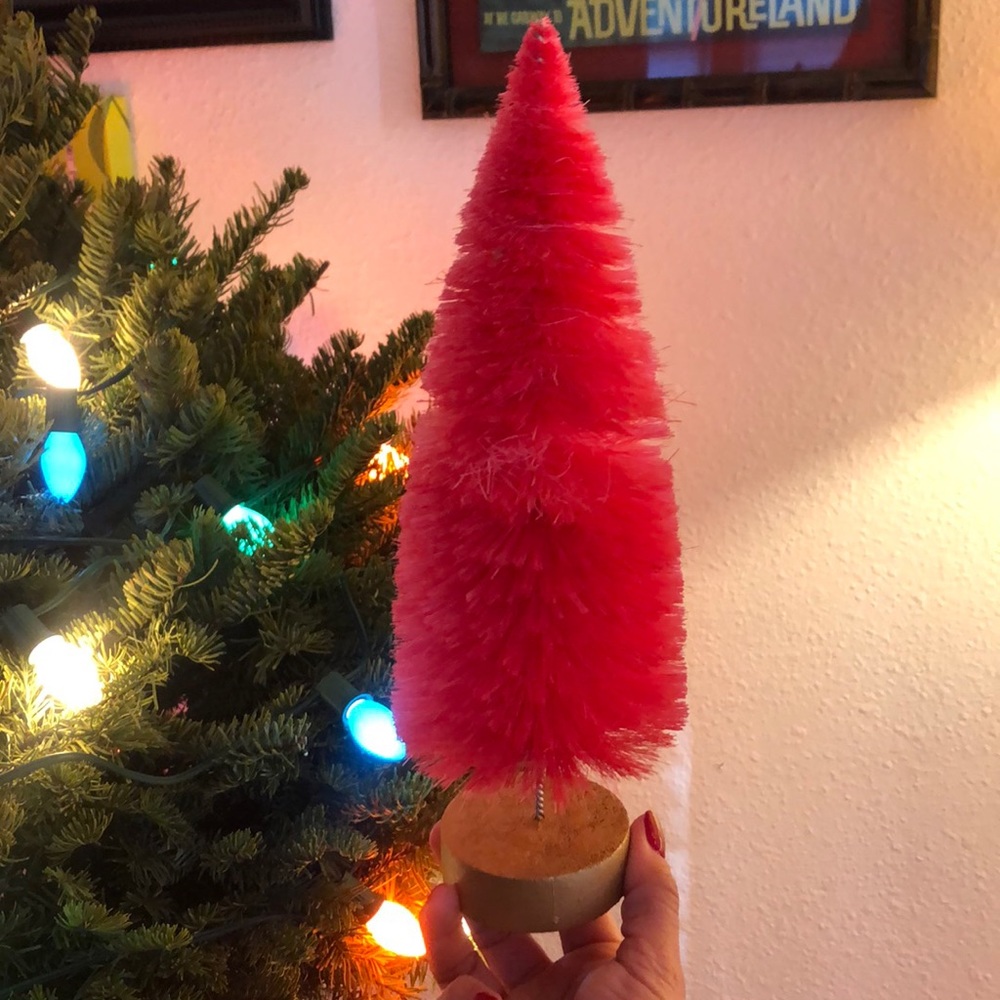 Vintage Style Bottle Brush (Pink)